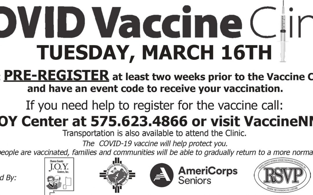 JOY Center COVID Vaccine Clinic, March 16, 2021